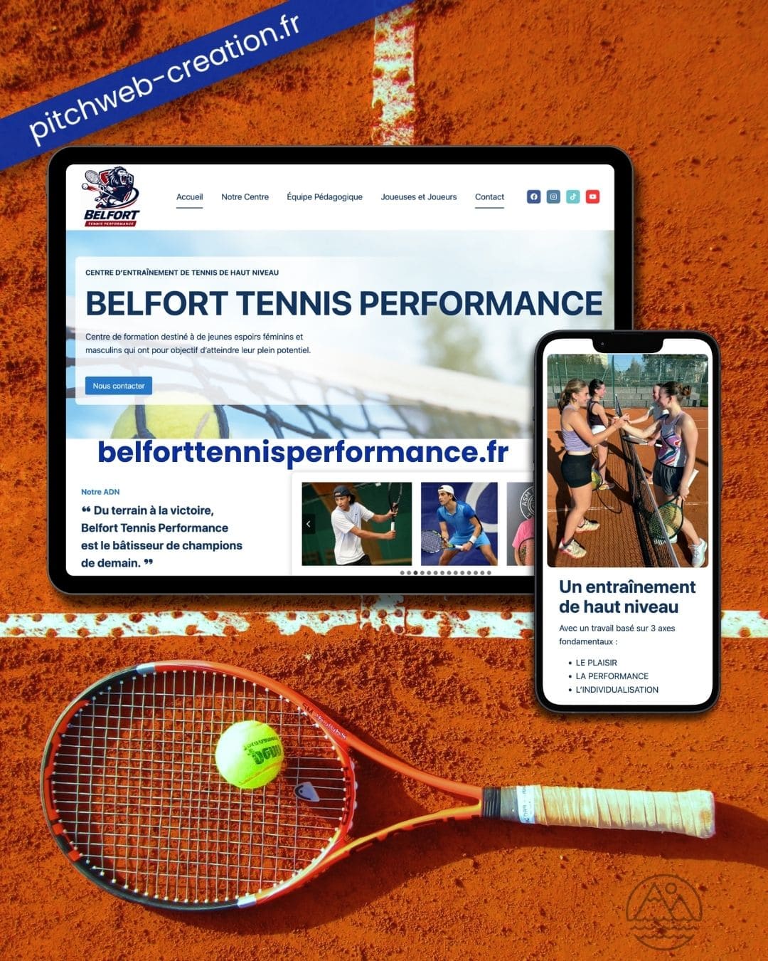 Belfort Tennis Performance - Site créé par Pitch Web Création