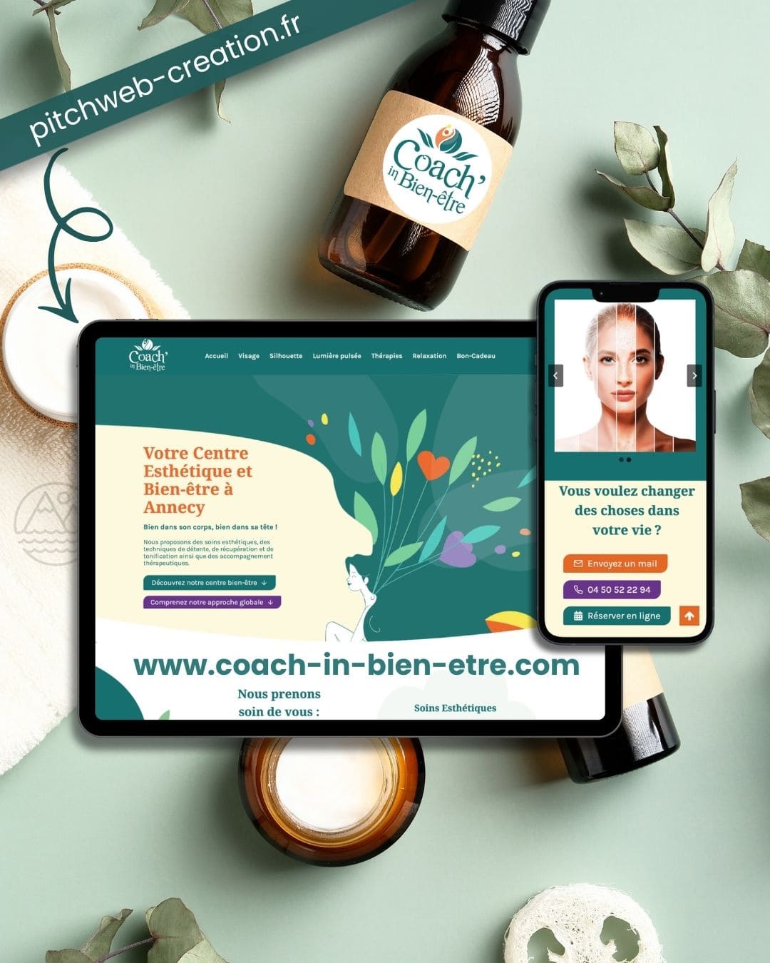 Coach'in Bien-être - Site créé par Pitch Web Création