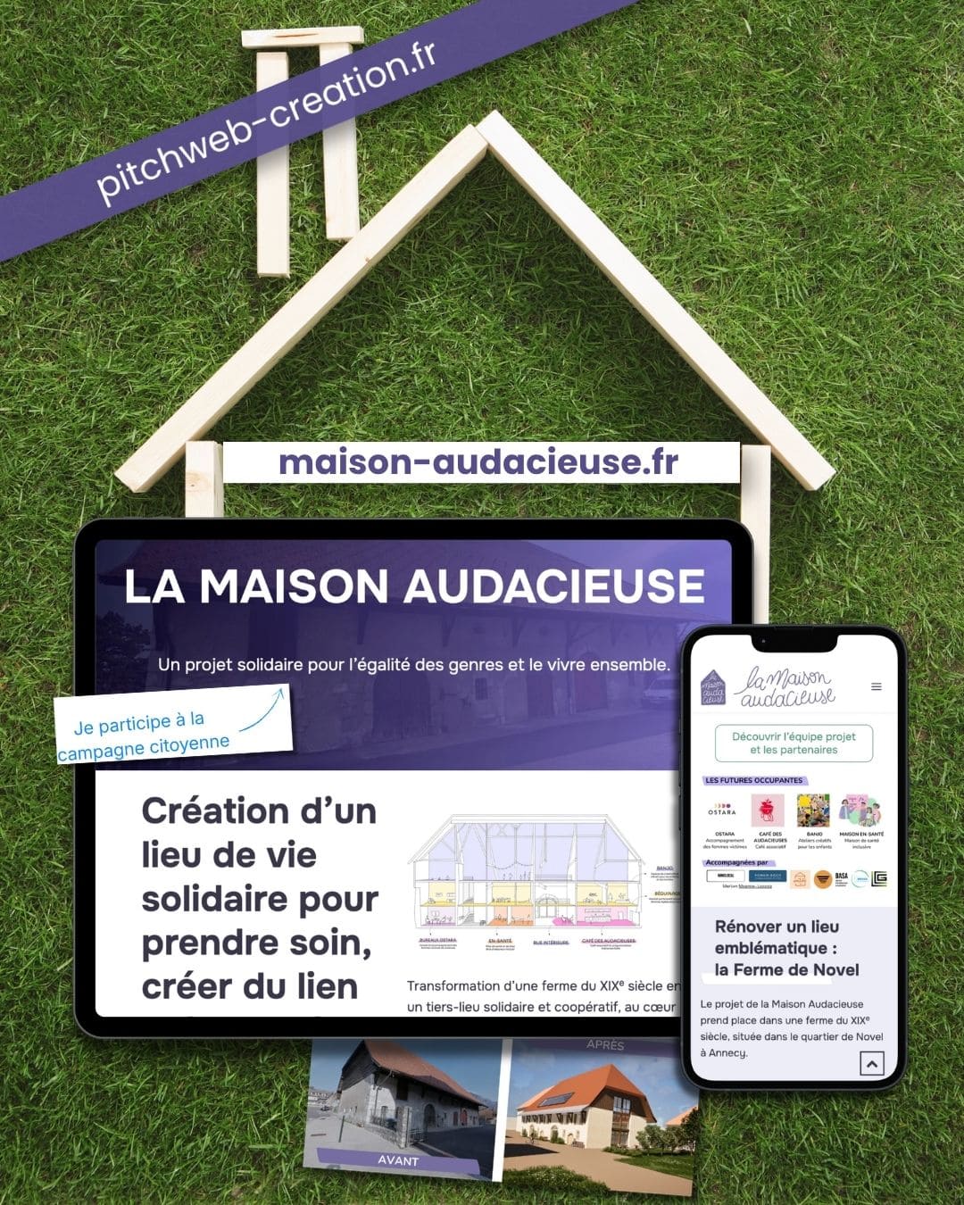 La Maison Audacieuse -Site créé par Pitch Web Création
