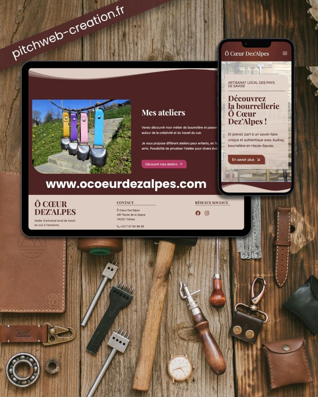 Ô Cœur Dez'Alpes - Site créé par Pitch Web Création